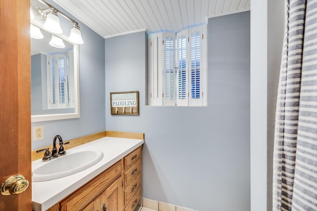 bathroom featuring vanity