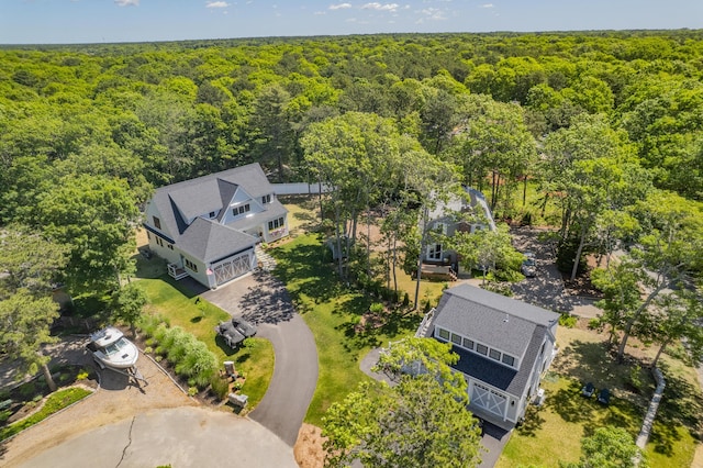 79 Neshobe Rd, Mashpee, MA 02649 - view from above of property with a heavily wooded area