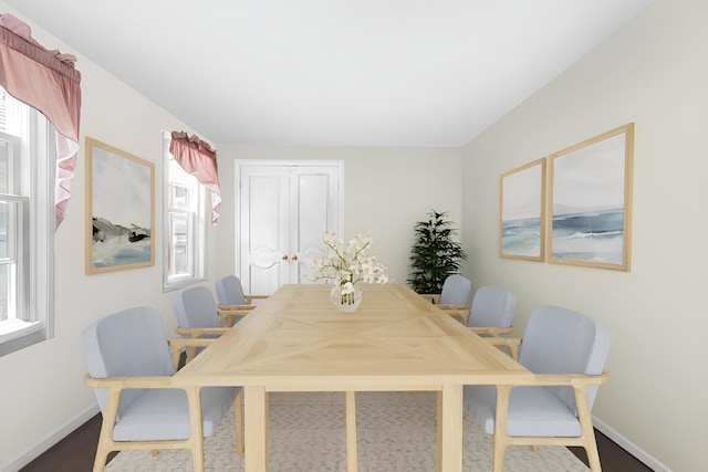 dining area with baseboards