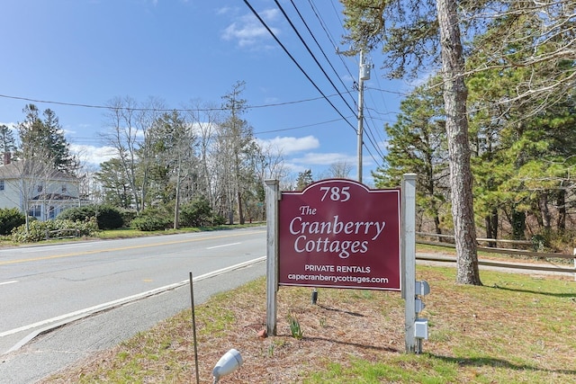 view of community sign