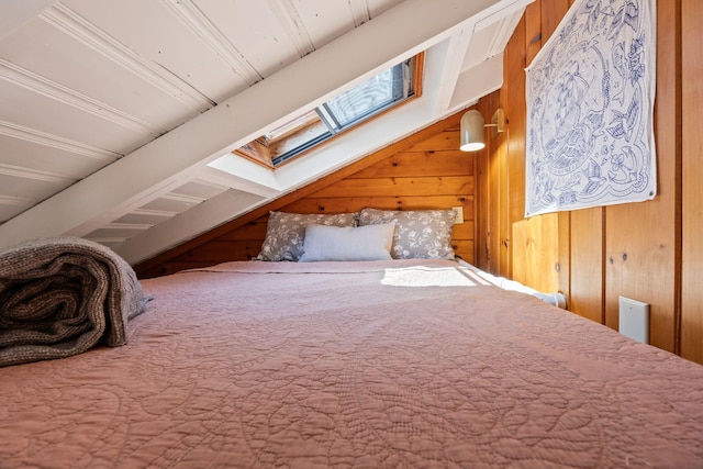 82 Shore Rd Unit 6, Truro, MA 02666 - unfurnished bedroom with a skylight and wood walls