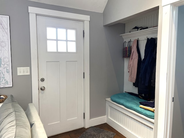 16 Regency Dr, Sagamore, MA 02561 - mudroom with baseboards and dark wood-type flooring