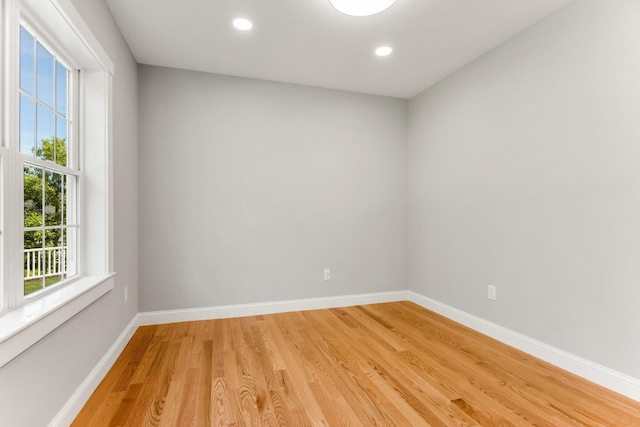 29 Sheppard Rd, Sagamore Beach, MA 02562 - empty room with light wood finished floors, baseboards, and recessed lighting