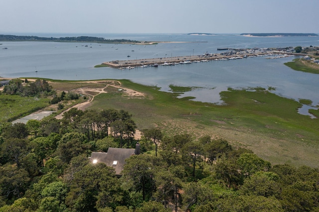 135 Marven Way, Wellfleet, MA 02667 - aerial overview of property's location with a large body of water