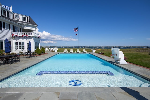 view of pool with a patio area