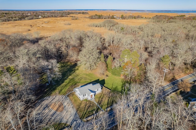 aerial view featuring a rural view