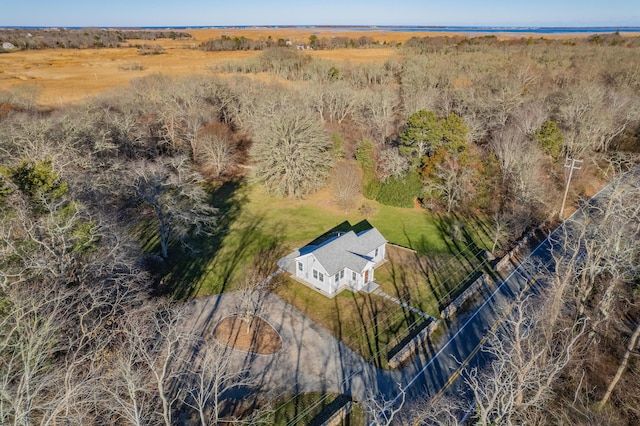 aerial view featuring a rural view