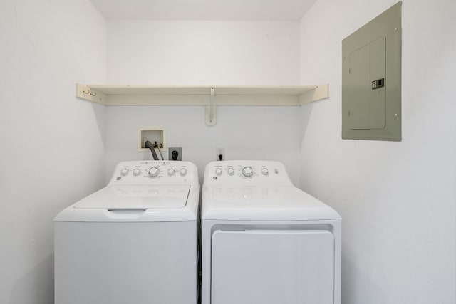 15 Pebble Beach Ave, Mashpee, MA 02649 - laundry area with electric panel and separate washer and dryer