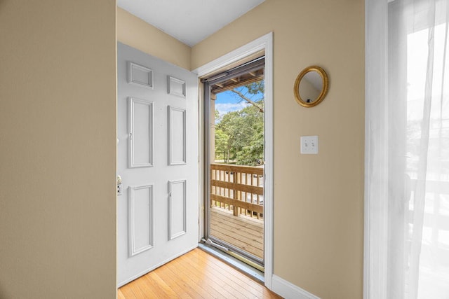 800 Bearses Way Unit 1Wd, Hyannis, MA 02601 - doorway to outside with light wood-style flooring and baseboards