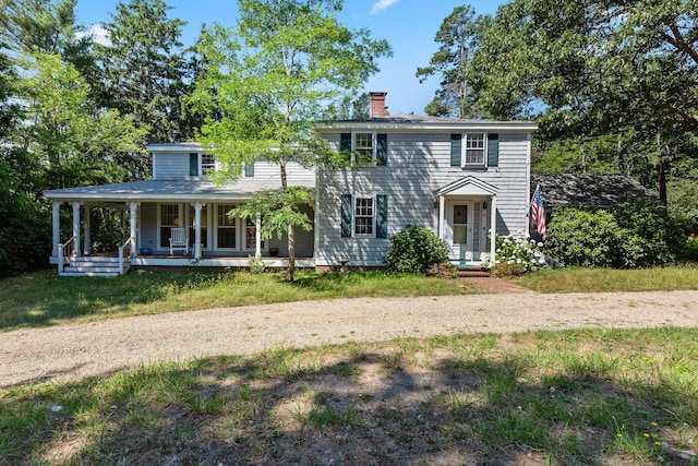 view of front facade with a porch