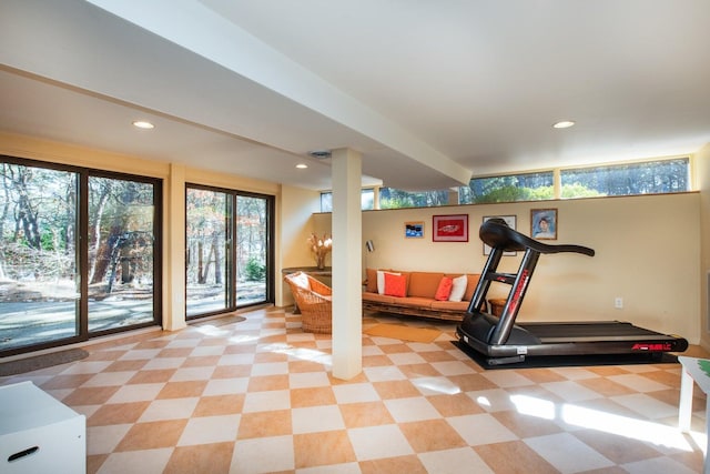 view of exercise room