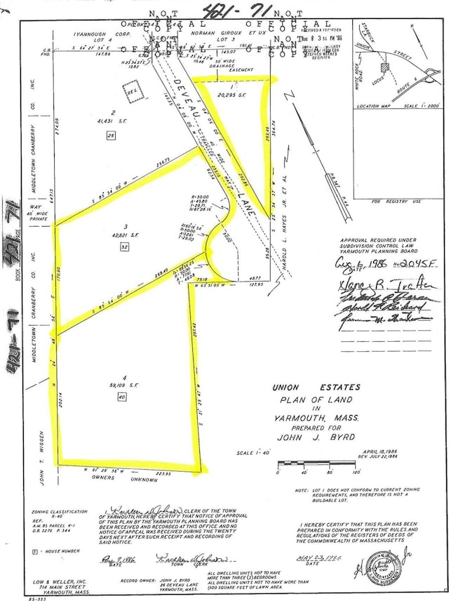 40 Deveau Ln, Yarmouth Port MA, 02675 land for sale