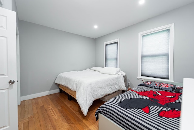 352 Bishop St, Framingham, MA 01702 - bedroom featuring light wood finished floors, recessed lighting, and baseboards