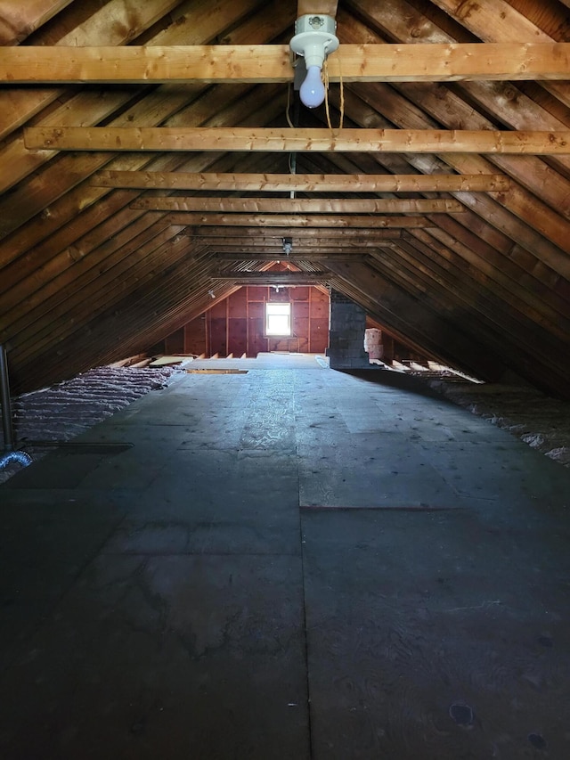 view of attic