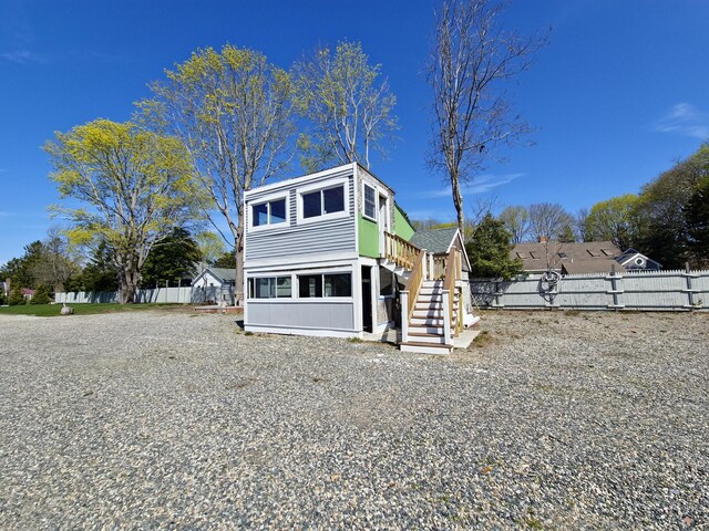 23 Old Barnstable Rd, East Falmouth, MA 02536 - exterior space with fence and stairway