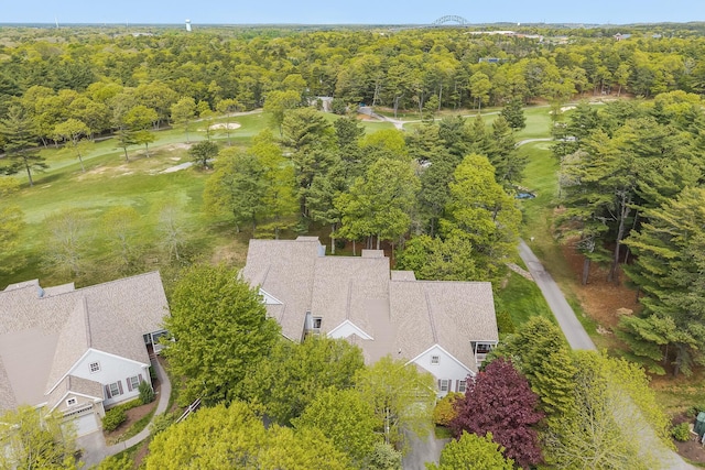 13 Laurel Hill Ct, Bourne, MA 02532 - bird's eye view of a golf club and a forest