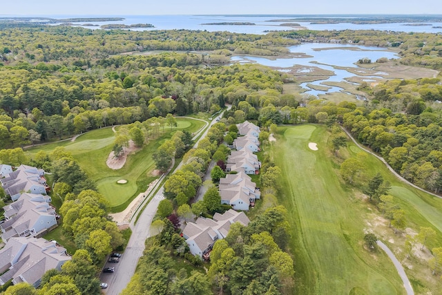13 Laurel Hill Ct, Bourne, MA 02532 - aerial overview of property's location with a nearby body of water, a local golf course, and nearby suburban area