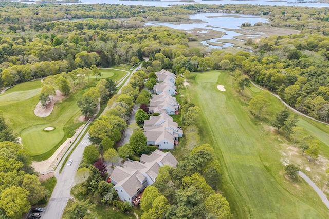 13 Laurel Hill Ct, Bourne, MA 02532 - view of property location featuring a nearby body of water, a golf course, nearby suburban area, and a forest
