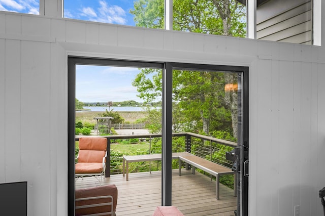 128 Whippoorwill Cir, Mashpee, MA 02649 - entryway with a water view