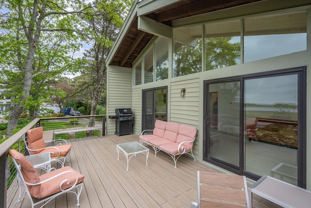 128 Whippoorwill Cir, Mashpee, MA 02649 - wooden deck featuring area for grilling