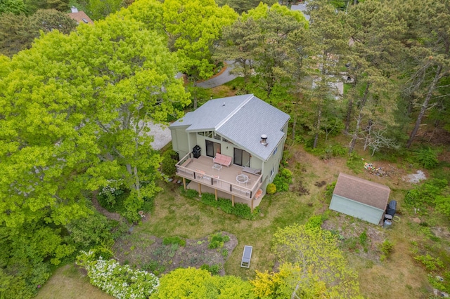 128 Whippoorwill Cir, Mashpee, MA 02649 - view from above of property