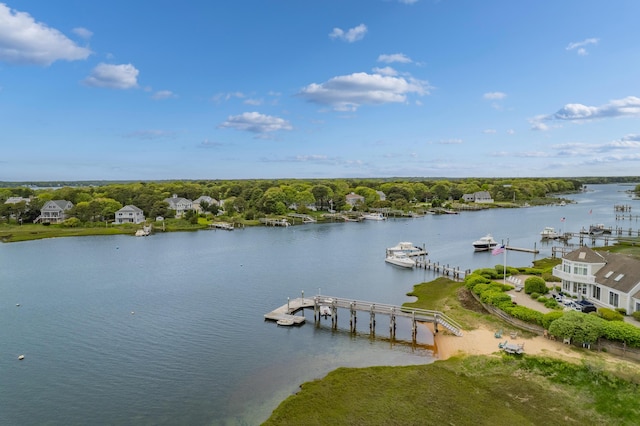 128 Whippoorwill Cir, Mashpee, MA 02649 - drone / aerial view of a large body of water