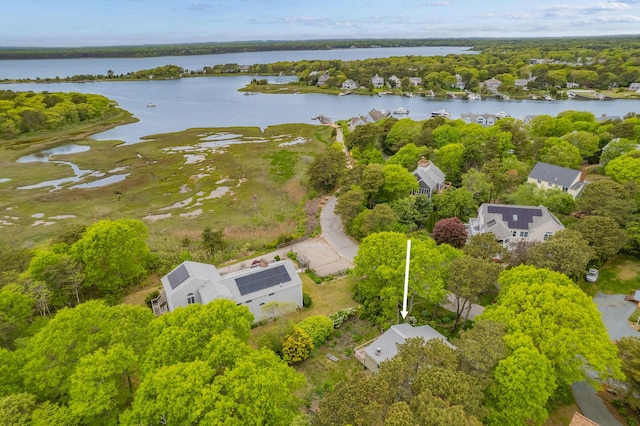 128 Whippoorwill Cir, Mashpee, MA 02649 - aerial view of a nearby body of water