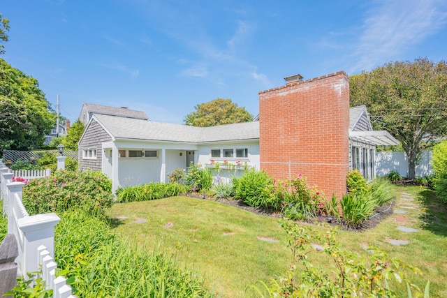 5 Highland Ln, Harwich Port, MA 02646 - view of property exterior featuring a chimney