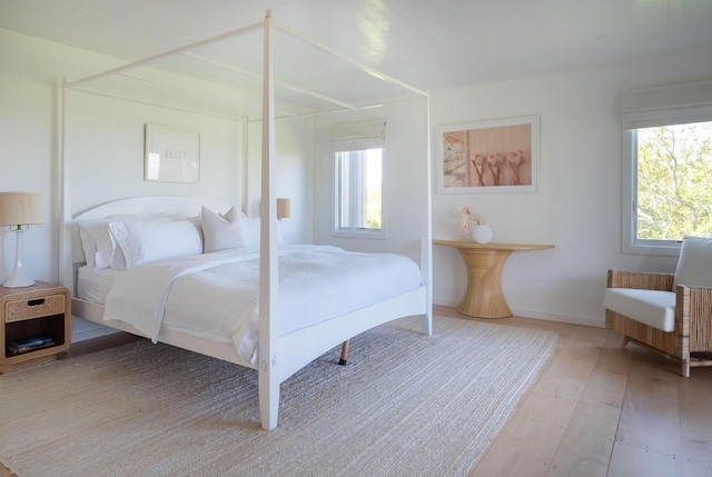 bedroom featuring hardwood / wood-style floors