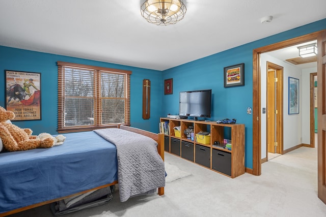 view of carpeted bedroom