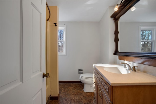 4 Inkberry Cir, Sandwich, MA 02563 - bathroom featuring plenty of natural light, vanity, baseboards, and toilet