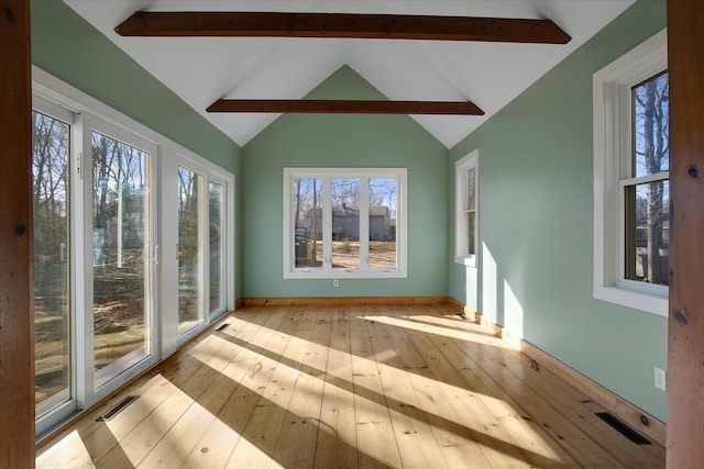 4 Inkberry Cir, Sandwich, MA 02563 - unfurnished sunroom featuring plenty of natural light, visible vents, and hardwood / wood-style floors