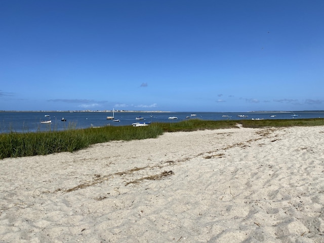 view of water feature featuring a view of the beach