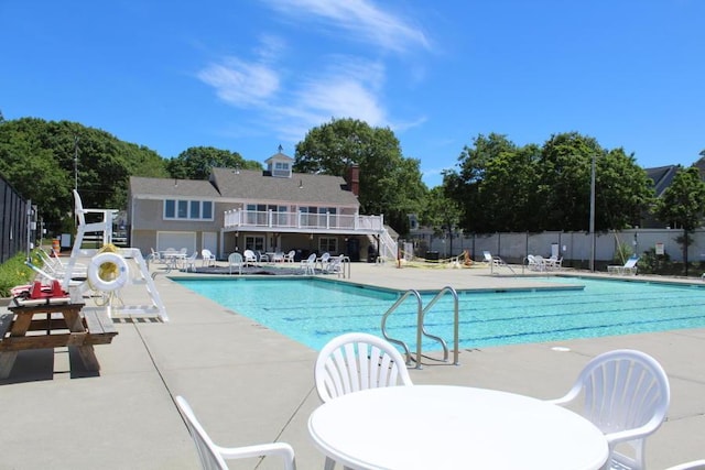 view of pool with a patio