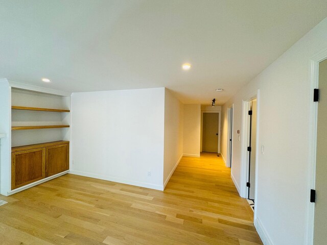 hall featuring light hardwood / wood-style flooring