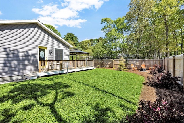 39 Nehoiden Rd, Mashpee, MA 02649 - view of yard featuring a wooden deck and a gazebo