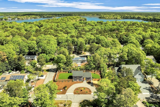 39 Nehoiden Rd, Mashpee, MA 02649 - bird's eye view of a heavily wooded area and a large body of water