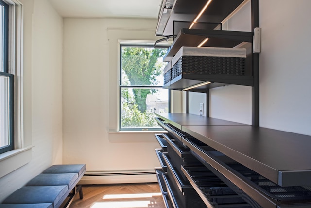 3 Carver Ct, Provincetown, MA 02657 - staircase with a baseboard heating unit