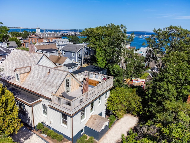 3 Carver Ct, Provincetown, MA 02657 - aerial view of property and surrounding area featuring a large body of water