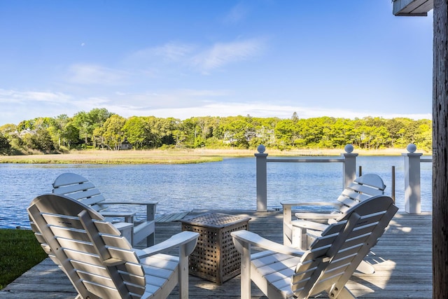 818 S Main St, Centerville, MA 02632 - dock with a water view and a wooded view