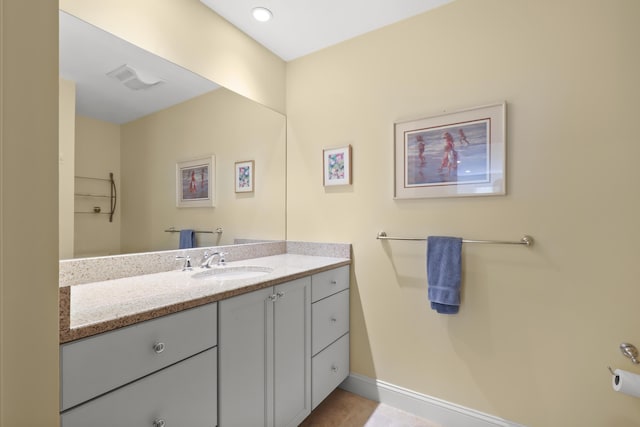 21 Pine St Unit 1Au, North Falmouth, MA 02556 - bathroom with vanity and baseboards