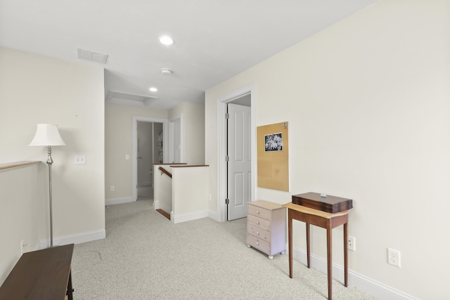21 Pine St Unit 1Au, North Falmouth, MA 02556 - unfurnished room with attic access, carpet flooring, and recessed lighting