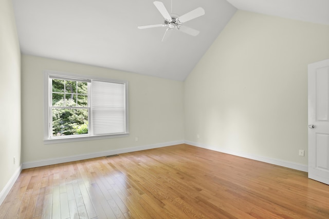 21 Pine St Unit 1Au, North Falmouth, MA 02556 - bonus room featuring light wood-style floors, lofted ceiling, and a ceiling fan