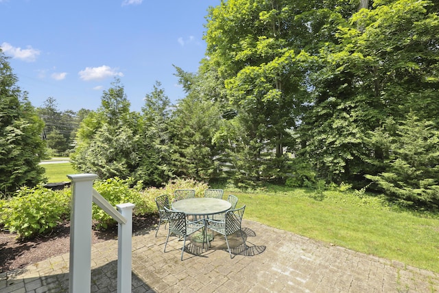21 Pine St Unit 1Au, North Falmouth, MA 02556 - view of patio / terrace featuring outdoor dining space
