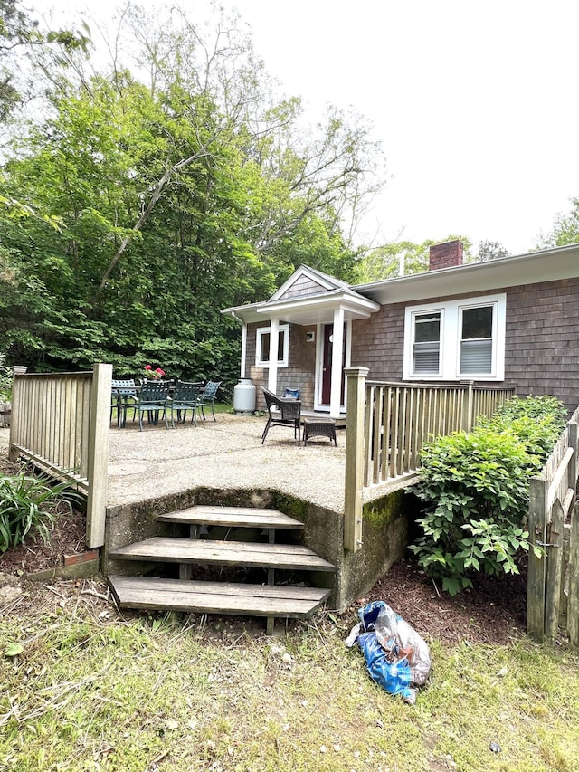 27 Long View Dr, Orleans, MA 02653 - wooden deck featuring outdoor dining space