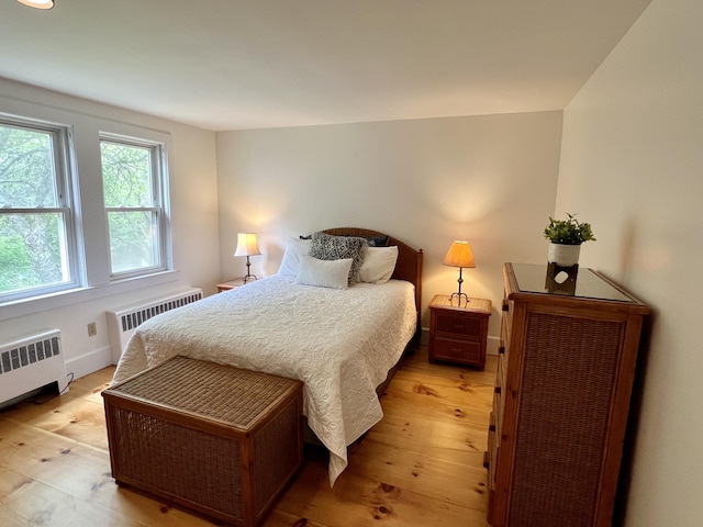 27 Long View Dr, Orleans, MA 02653 - bedroom with radiator heating unit and light wood-type flooring