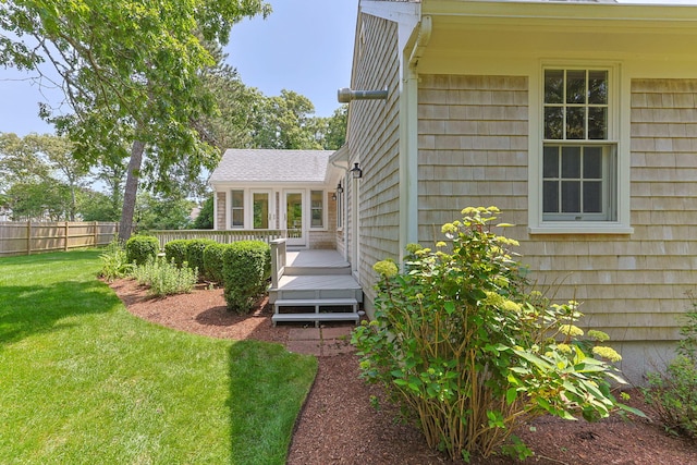21 Gramps Way S, Chatham, MA 02659 - view of exterior entry featuring a wooden deck