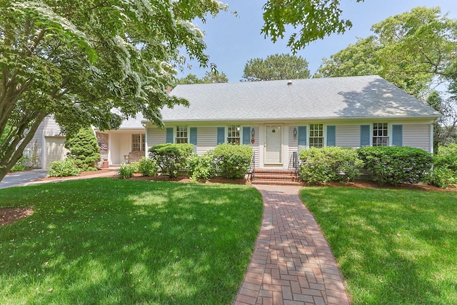 21 Gramps Way S, Chatham, MA 02659 - ranch-style house with a front yard and roof with shingles