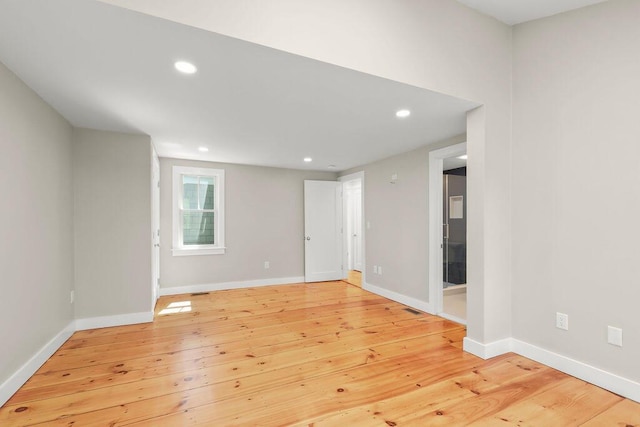 2 Little Cove Ln, Orleans, MA 02653 - spare room with light wood-type flooring, recessed lighting, and baseboards
