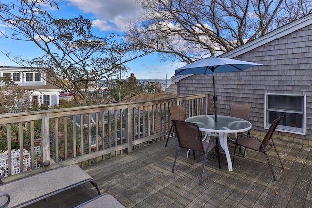44 Commercial St, Provincetown, MA 02657 - wooden terrace with outdoor dining space